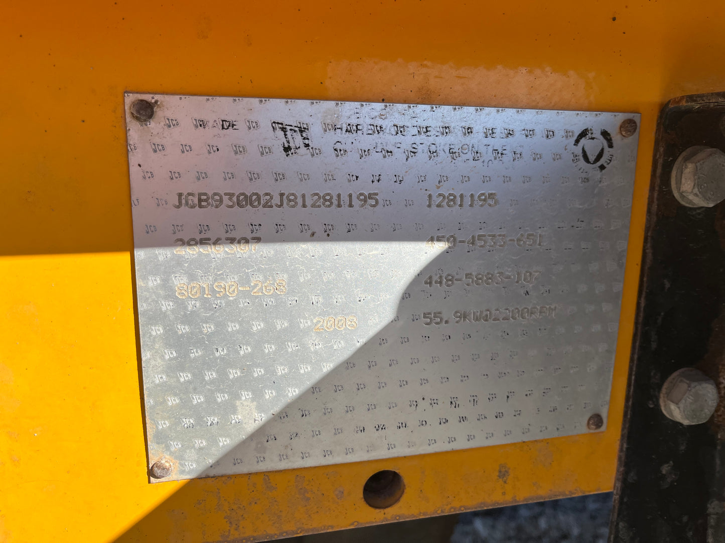 2007 JCB 930 Rough Terrain Forklift