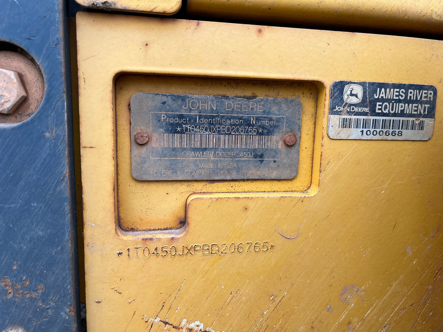 2011 John Deere 450J LGP Crawler Dozer