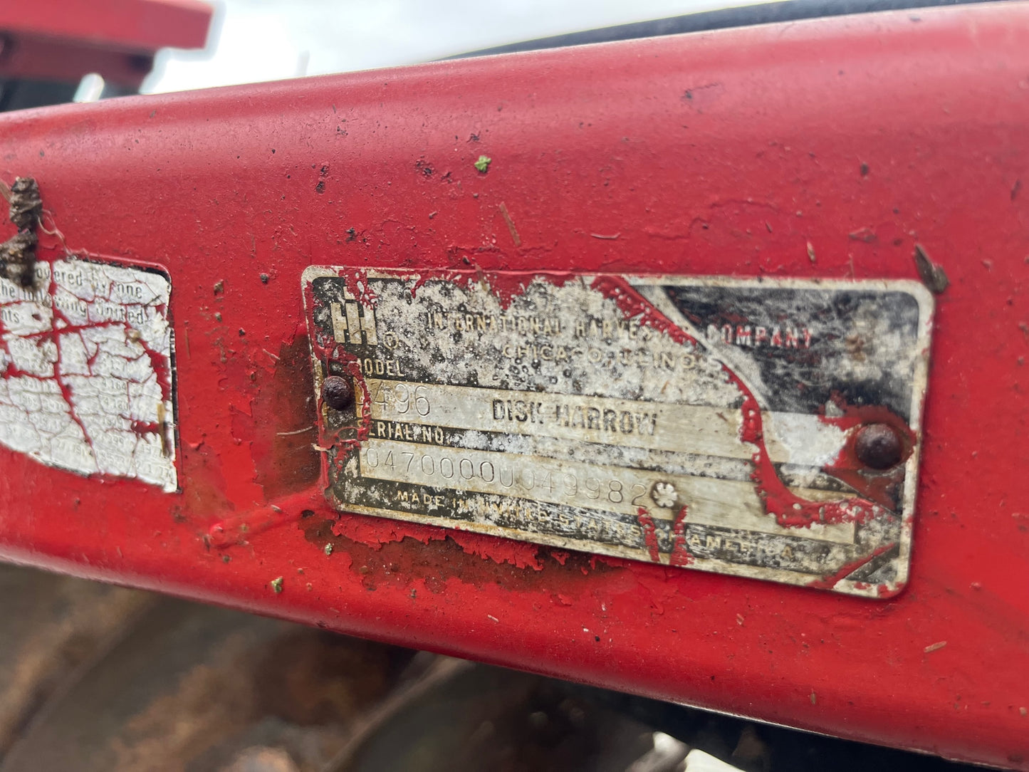 Case IH 496 Disk Harrow