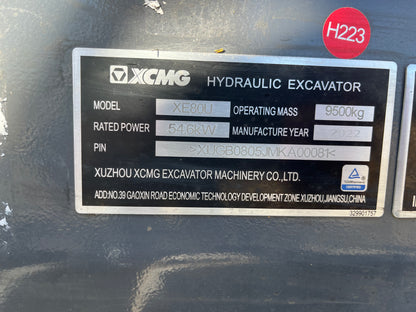 2022 XCMG XE80U Crawler Excavator